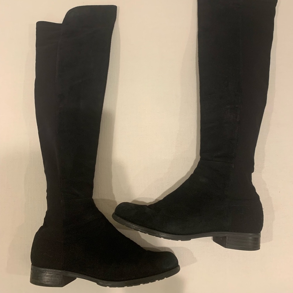 Stuart Weitzman 5050 black suede boot
